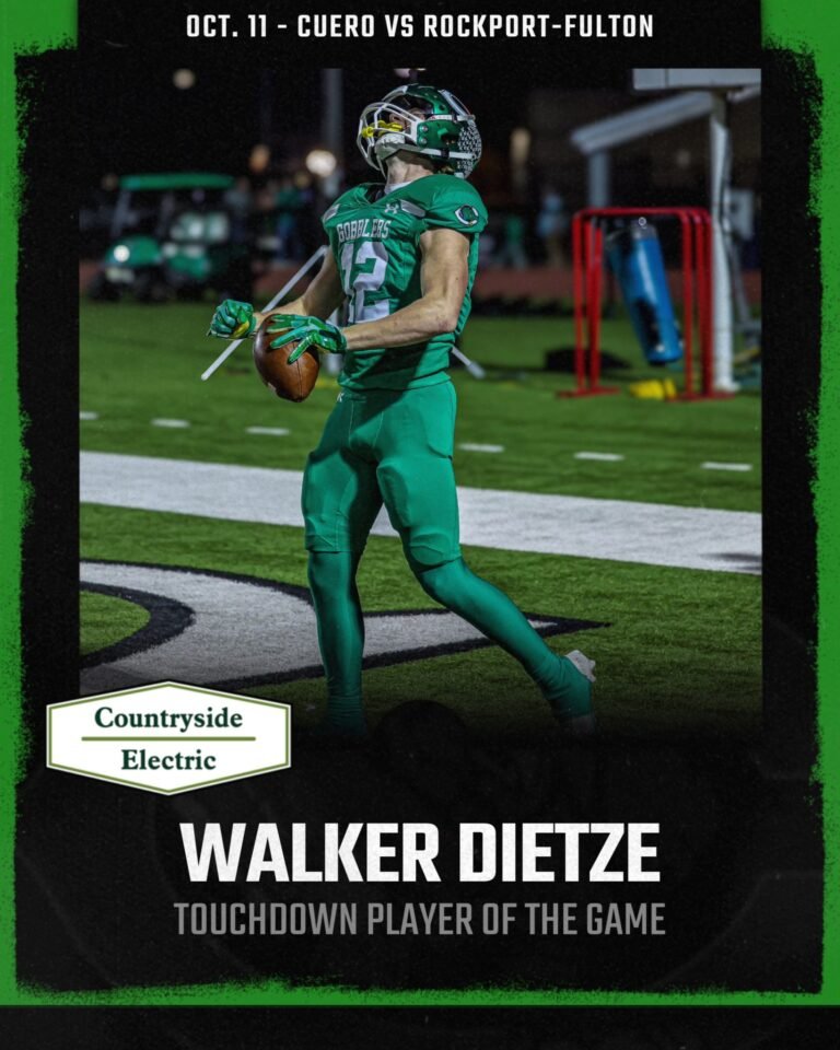 WALKER DIETZE TOUCHDOWN PLAYER OF THE GAME 