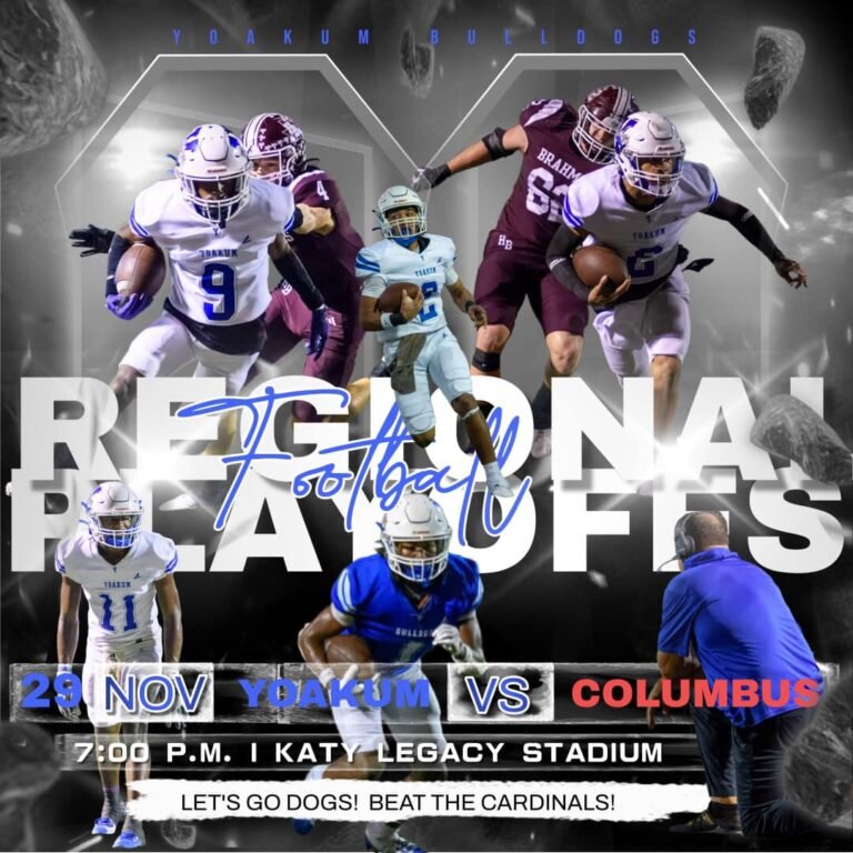 Epic Showdown: Yoakum Bulldogs Face Columbus in Regional Semi-Final Playoffs Friday November 29, 2024