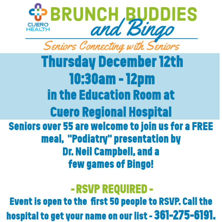 Cuero Regional Hospital December Brunch Buddies and Bingo