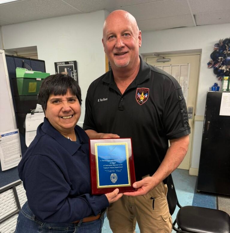 Yoakum Police Department honors Yvonne Rodriguez for 40 years of Service