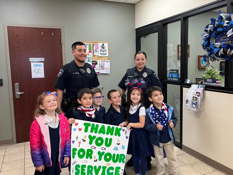 ST. MICHAEL STUDENTS SHOW THEIR APPRECIATION TO CUERO POLICE DEPARTMENT ST. MICHAEL STUDENTS SHOW THEIR APPRECIATION TO CUERO POLICE DEPARTMENT