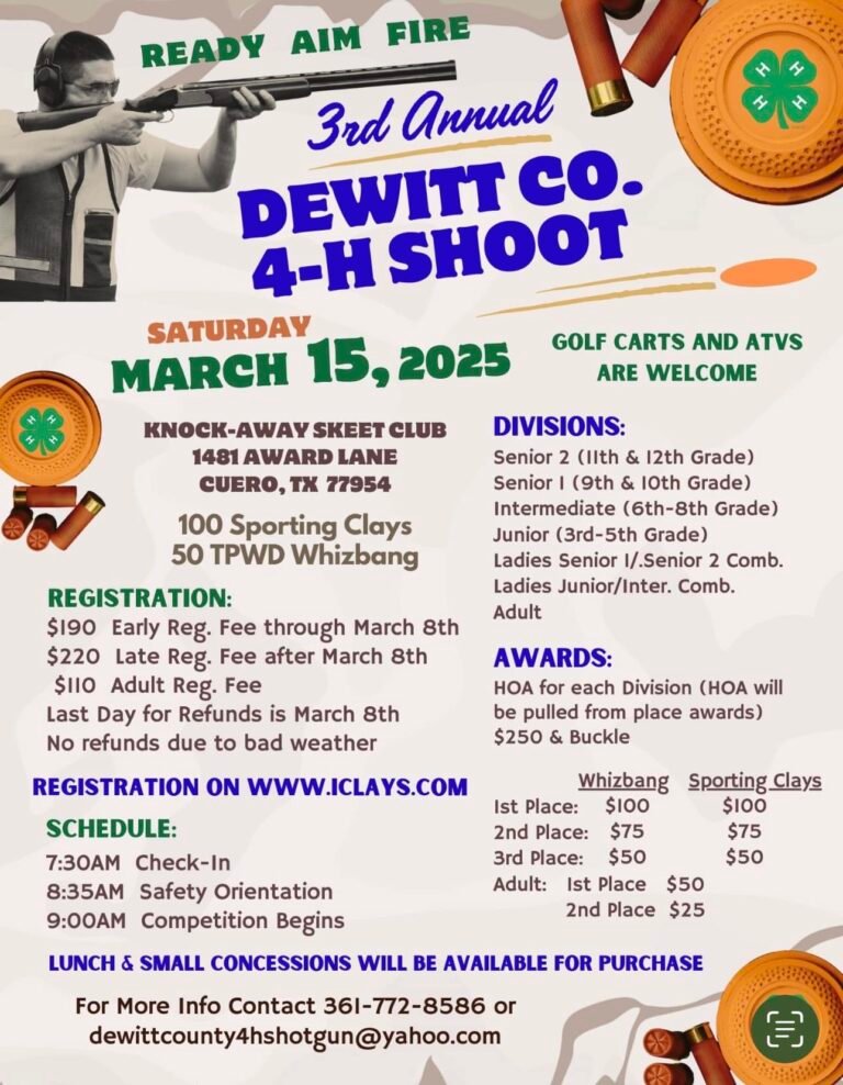 3RD ANNUAL DE WITT CO. 4-H SHOOT