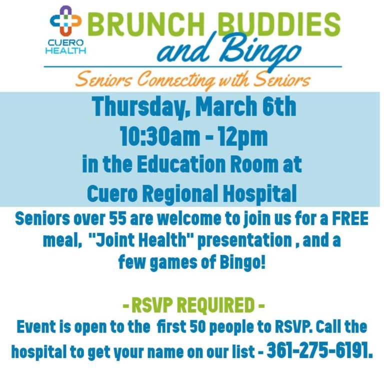 Cuero Regional Hospital Host Brunch Buddies and Bingo