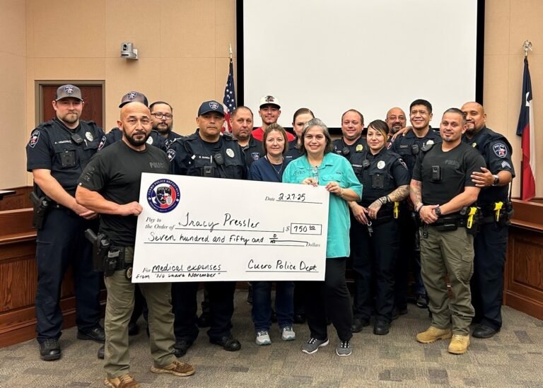 Cuero Police Department’s “No Shave November” Initiative Benefits Employee Tracy Pressler