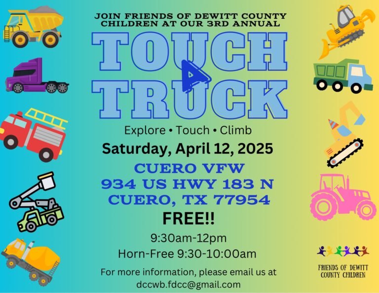Join Friends of De Witt County Children @ 3rd Annual Touch A Truck Event