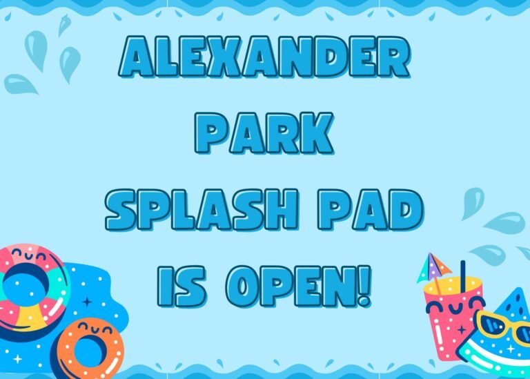 Alexander Park Splash Pad Open