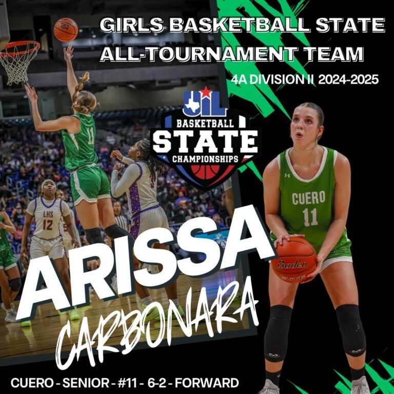 Cuero Lady Gobbler Basketball Senior Arissa Carbonara Shines in State Tournament