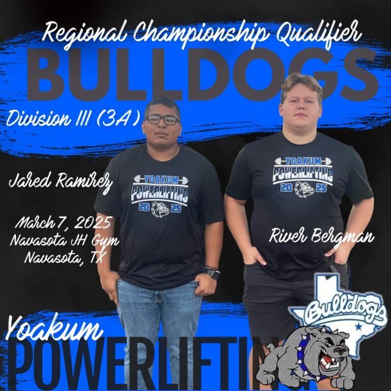 Yoakum Bulldogs Powerlifting Team Shines with Regional Qualifiers