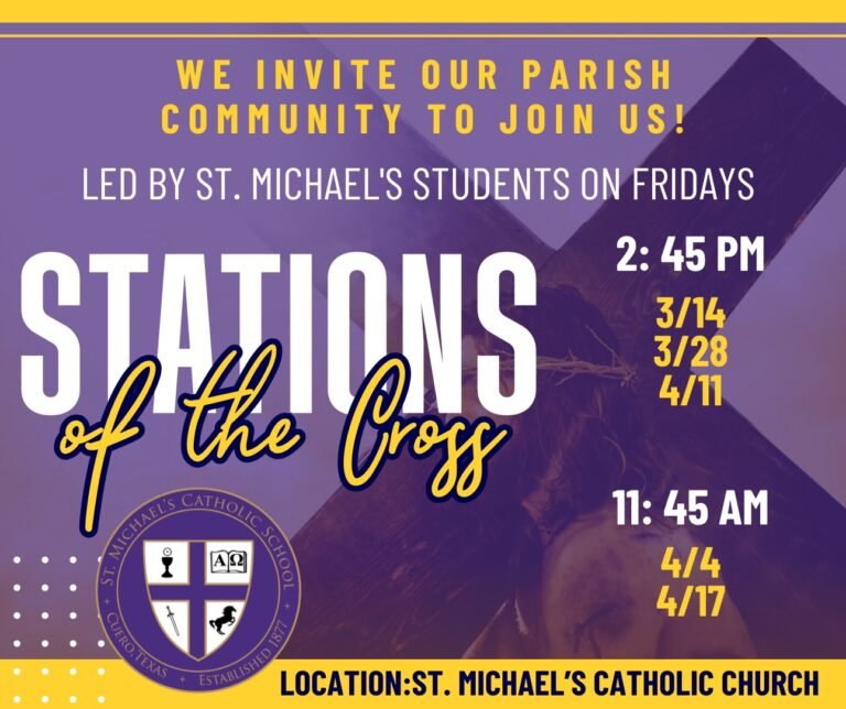 St. Michael’s Students lead Parish for the Stations of the Cross