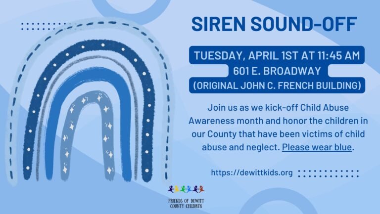 Siren Sound-Off to Mark Start of Child Abuse Awareness Month