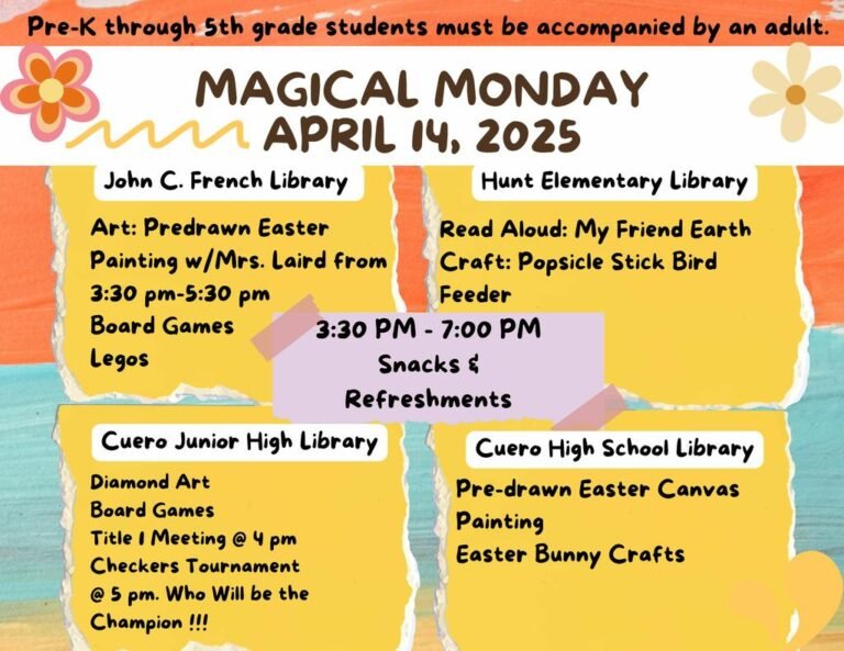 Cuero ISD – Magical Monday April 14, 2025