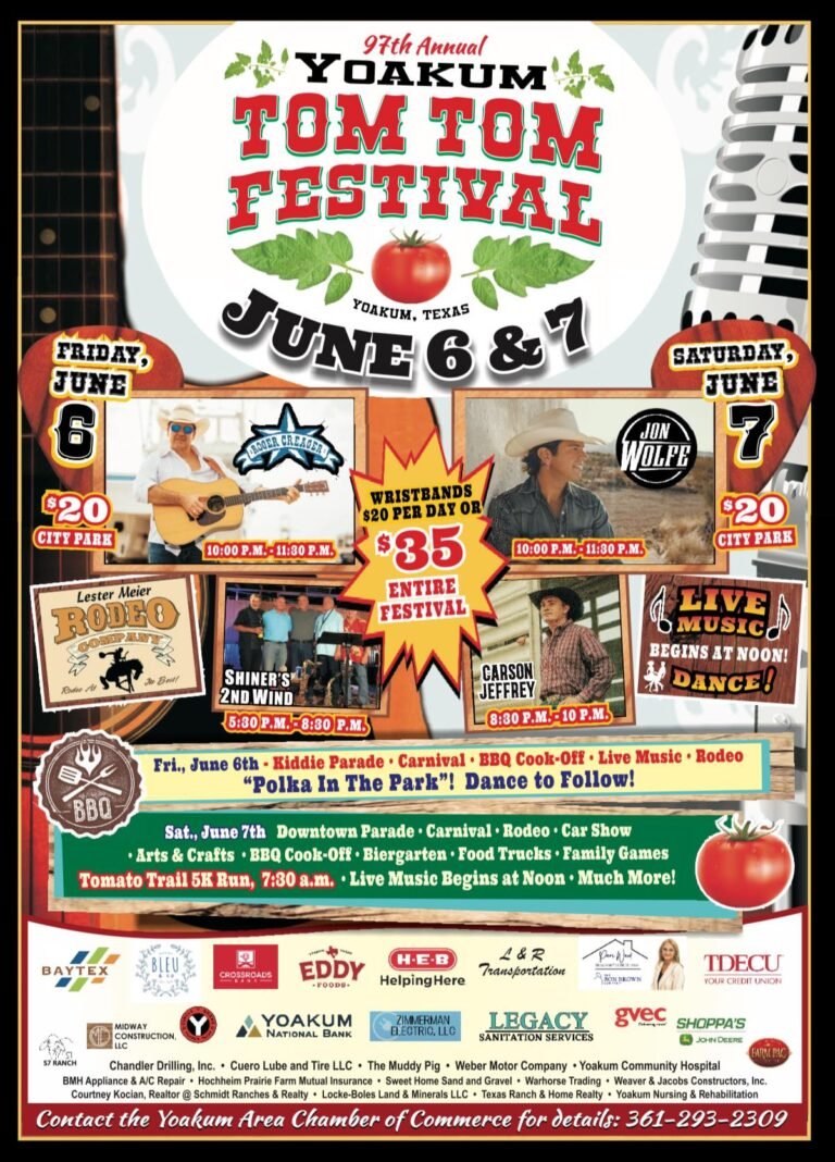 Yoakum’s Annual Tom-Tom Festival Returns for 2025 Yoakum’s Annual Tom-Tom Festival Returns for 2025
