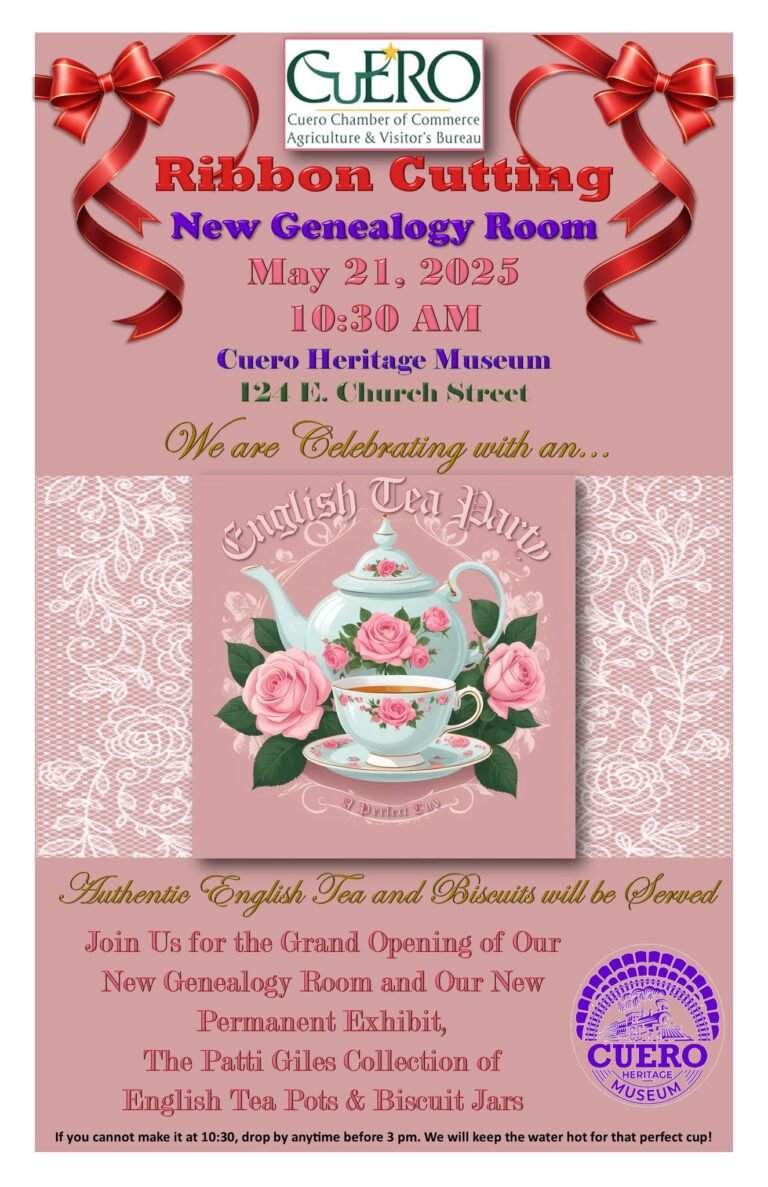 Tracing Our Roots: Grand Opening of the Genealogy Room at Cuero Heritage Museum
