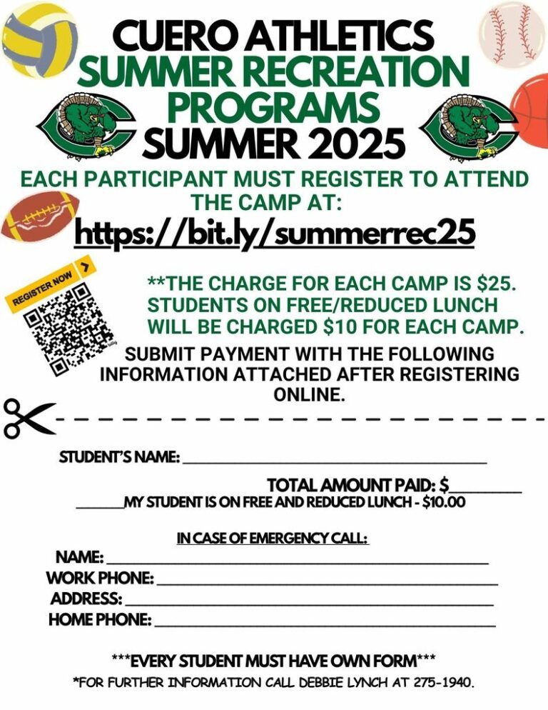 Cuero Athletics Summer Recreation Programs