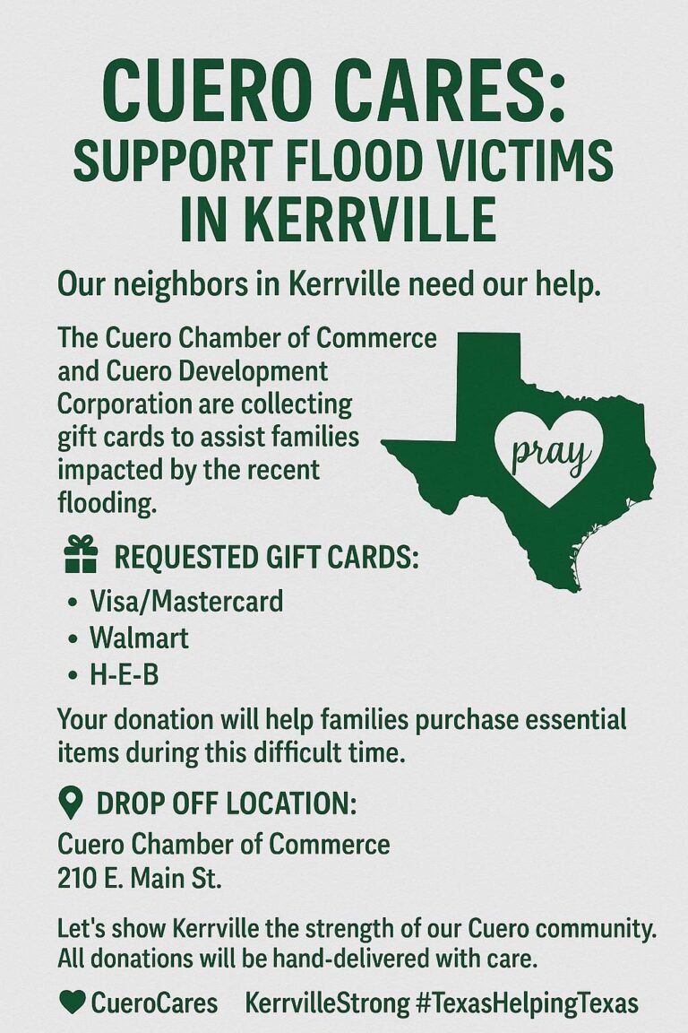 Cuero Rallies to Support Flood-Ravaged Kerr County