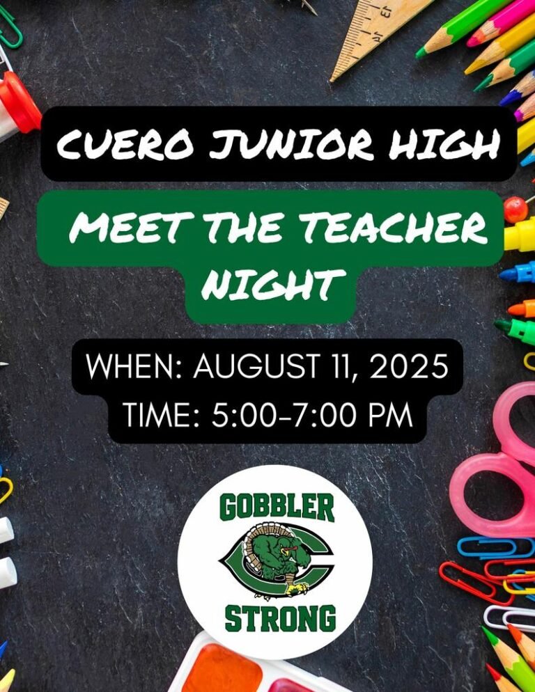 Cuero Jr. High – Meet the Teacher Night!!!
