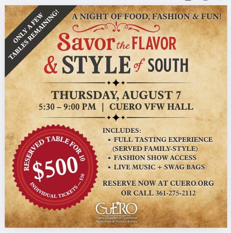 Chamber of Commerce Brings Fashion & Flavor to Cuero’s VFW Hall