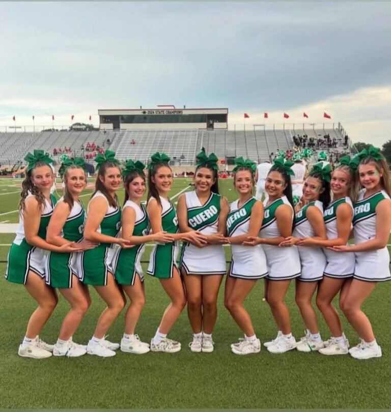 💚 Cuero Cheerleaders Bring the Spirit in Season-Opening Win Over Columbus 💚