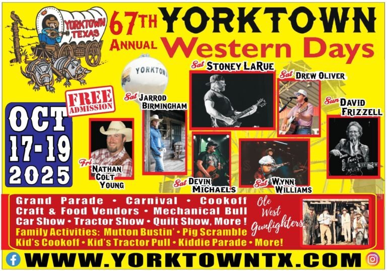 67th Yorktown Annual Western Days – Oct 17 thru 19, 2025