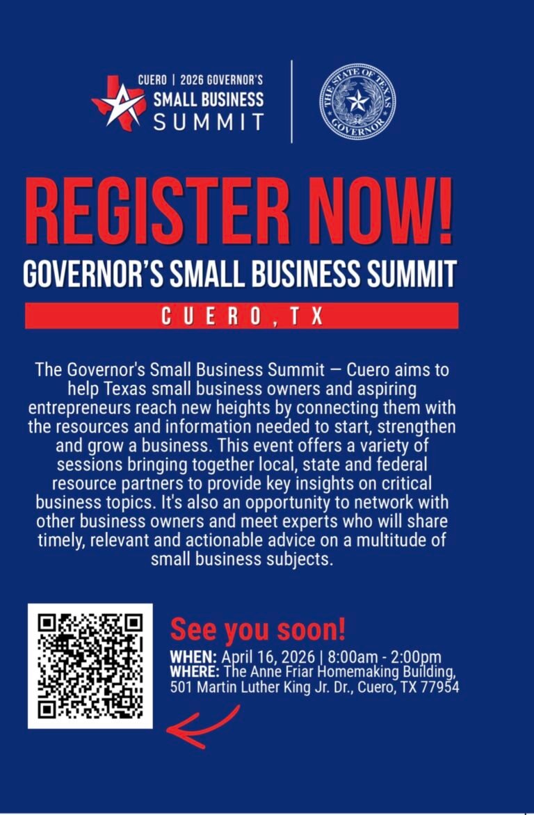 Governor’s Small Business Summit Brings Statewide Resources to Cuero