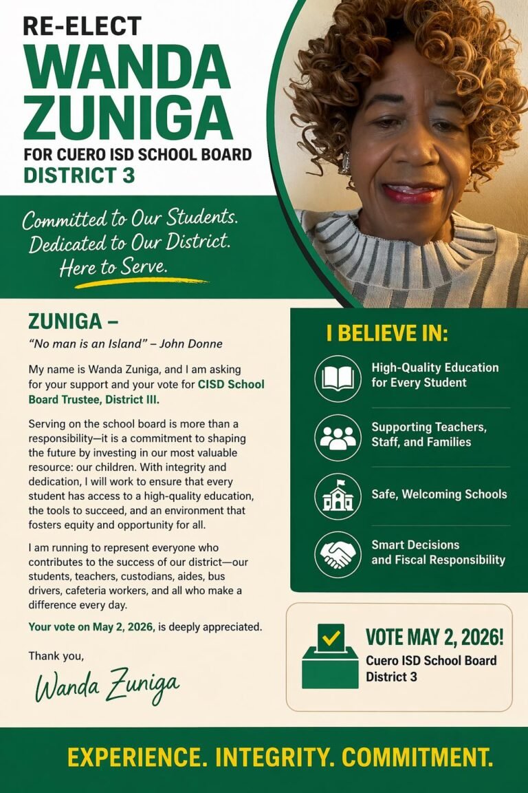 RE-ELECT WANDA ZUNIGA