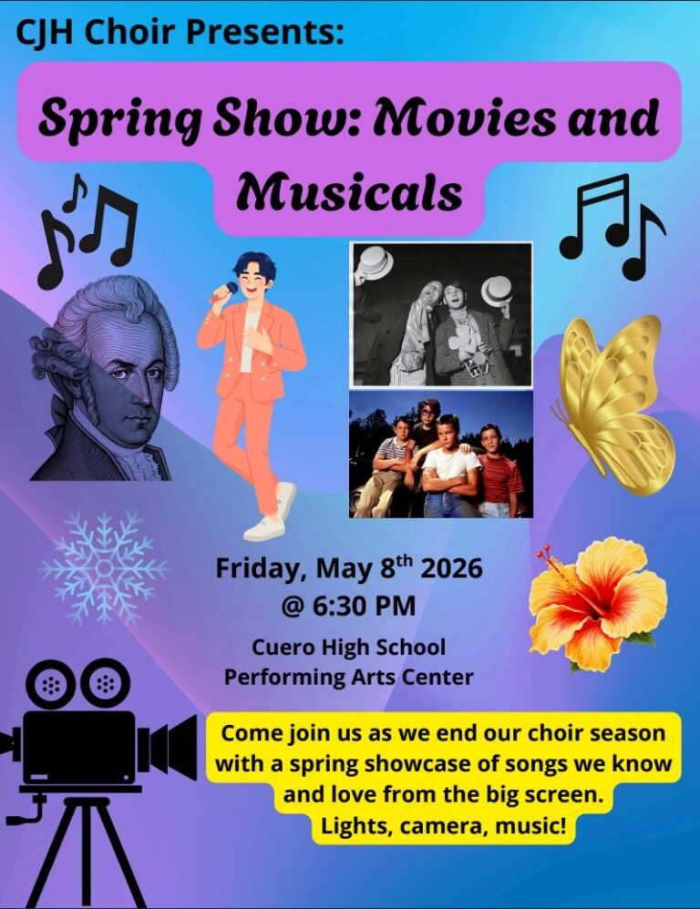 CJH Choir to Present “Spring Show: Movies and Musicals” on May 8