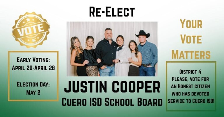 RE-ELECT JUSTIN COOPER
