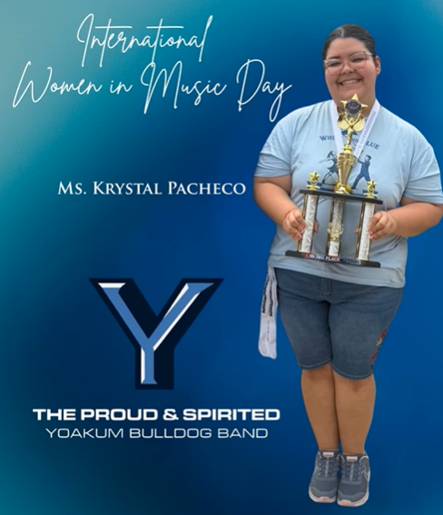 Yoakum Bulldog Band Honors Ms. Pacheco on International Women in Music Day