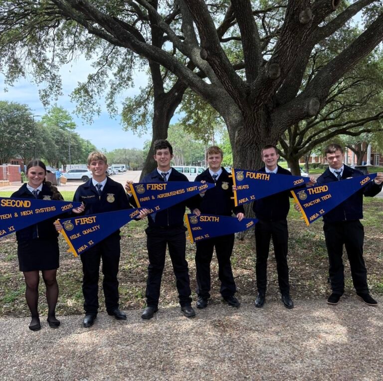 Yoakum FFA Members Celebrate a Successful Day at the Area XI FFA Convention
