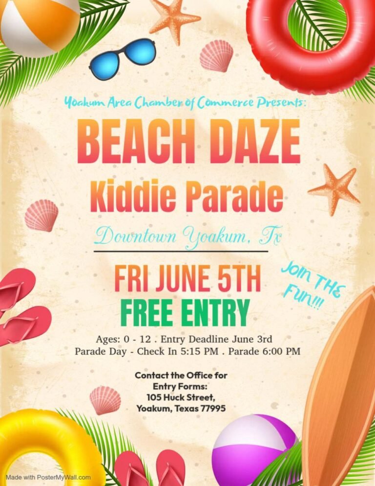 Yoakum Invites Children to Join the Fun at the 2026 Beach Daze Kiddie Parade