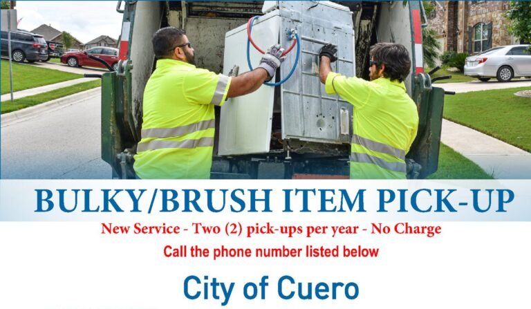 City of Cuero Announces New Bulky and Brush Item Pick‑Up Service