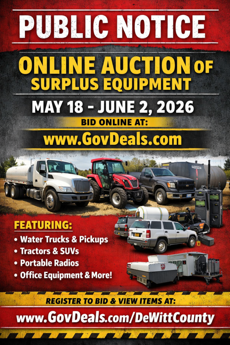NOTICE OF PUBLIC AUCTION