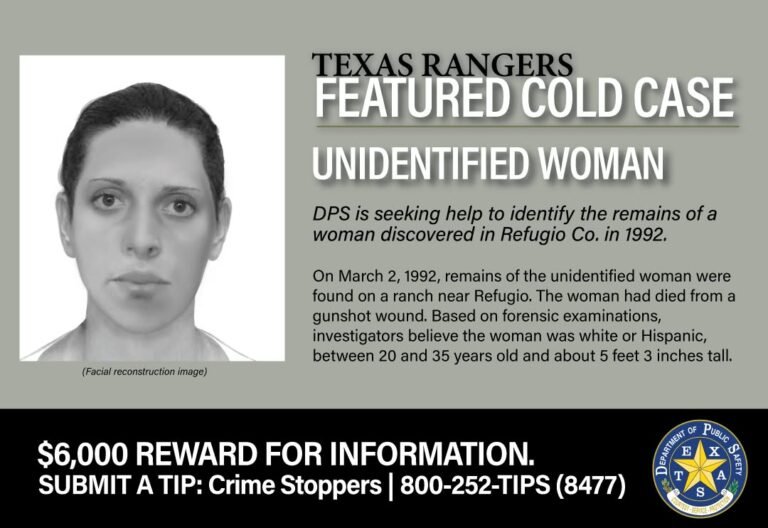 Texas Rangers Increase Reward in 1992 Refugio County Cold Case