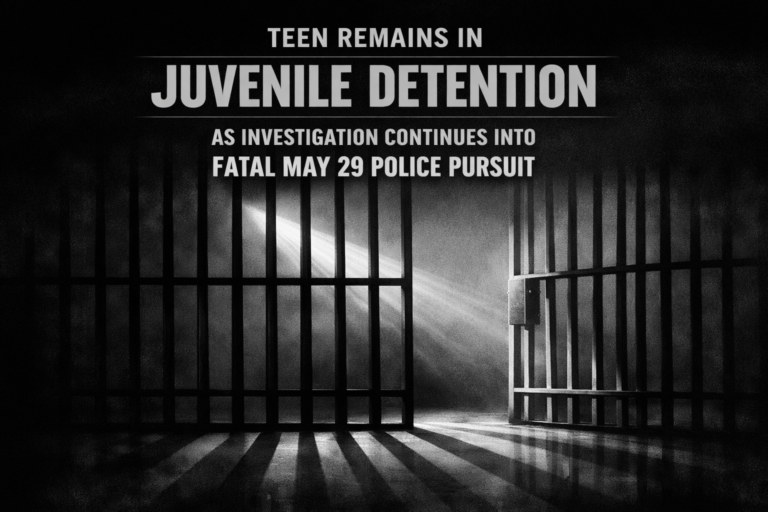 Teen Remains in Juvenile Detention as Investigation Continues Into Fatal May 29 Police Pursuit