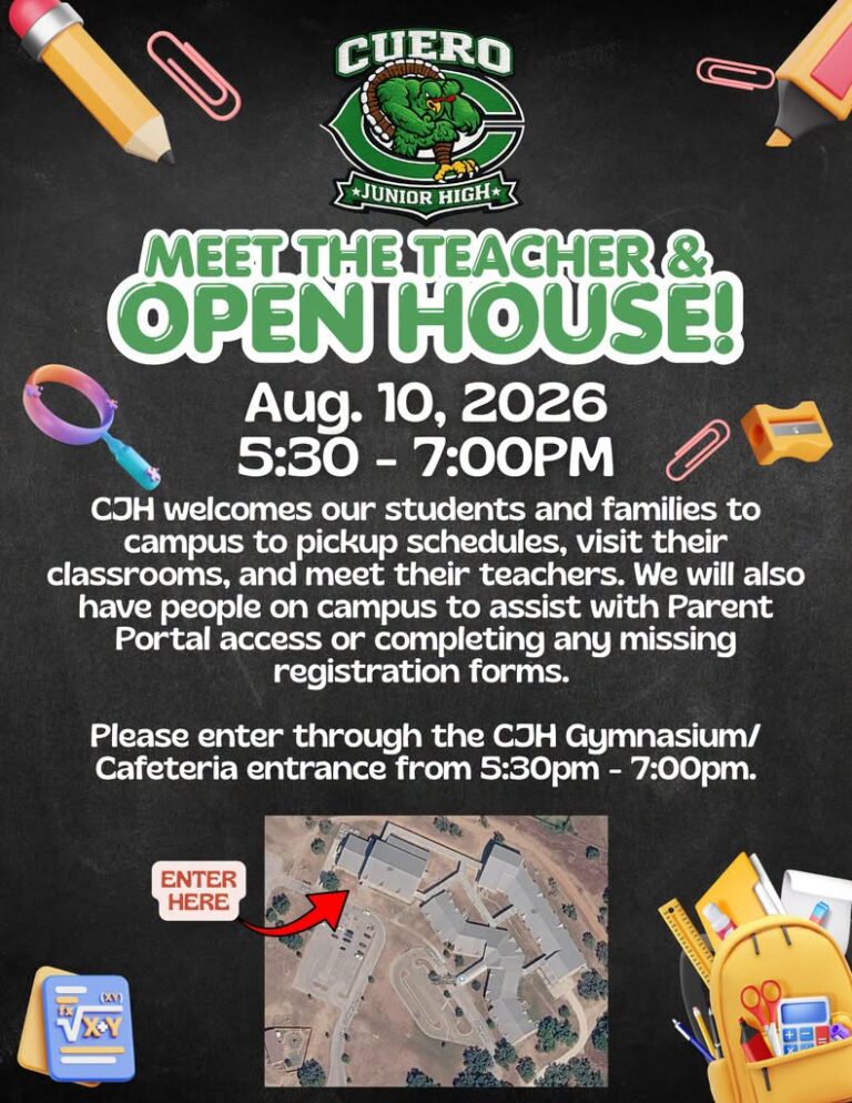 MEET THE TEACHER & OPEN HOUSE AUG 10 @ 5:30