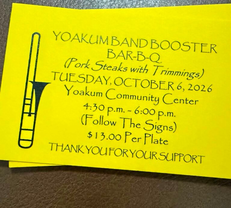 Yoakum Band Boosters Fire Up Support With October 6 Bar‑B‑Q Fundraiser
