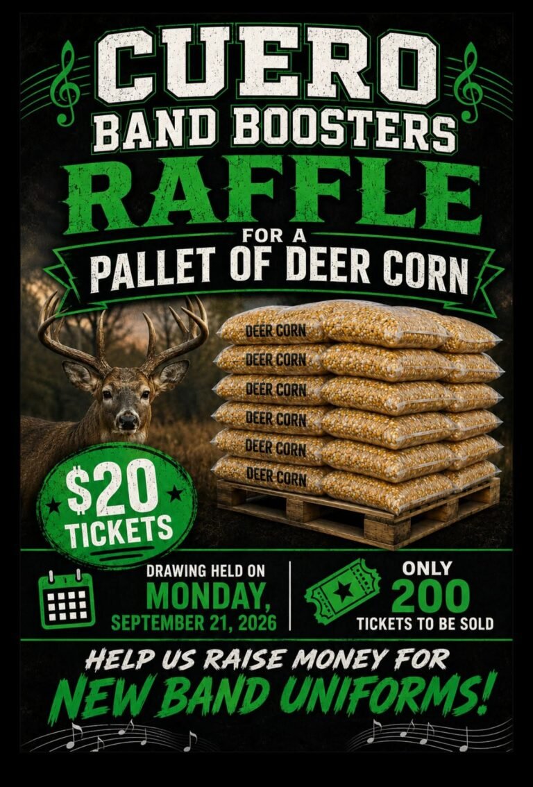 Cuero Marching Band Launches Deer Corn Raffle to Support New Uniforms