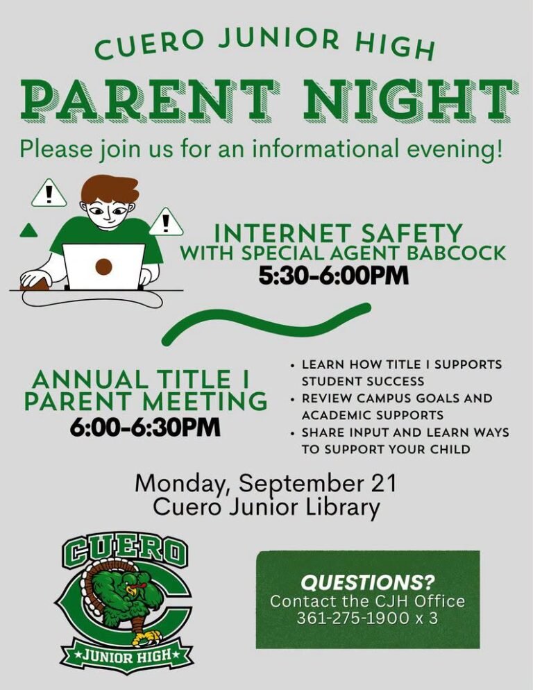 Cuero Junior High Hosts Parent Night Focused on Internet Safety and Student Support