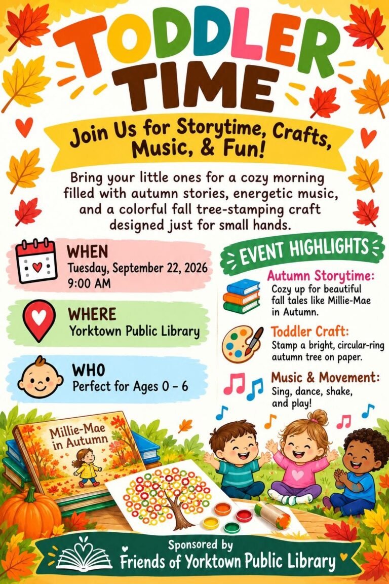 Yorktown Public Library to Host Autumn‑Themed Toddler Time Event