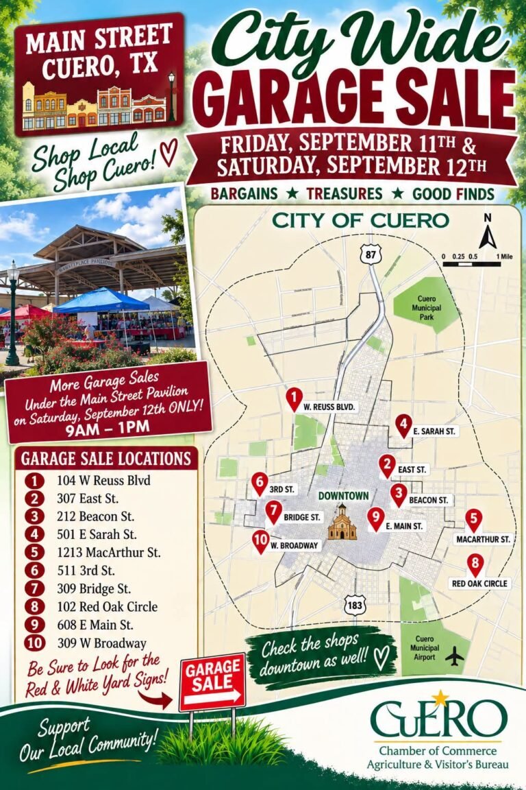Cuero Gears Up for City‑Wide Garage Sale Weekend