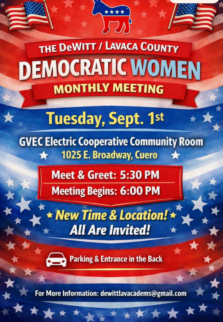 Democratic Women Monthly Meeting Tuesday Sept 1 @ 5:30