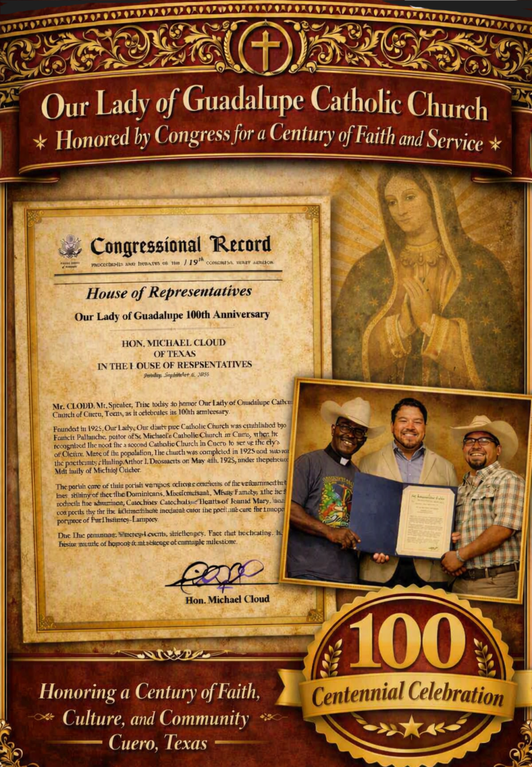 Our Lady of Guadalupe Catholic Church Honored by Congress for a Century of Faith and Service