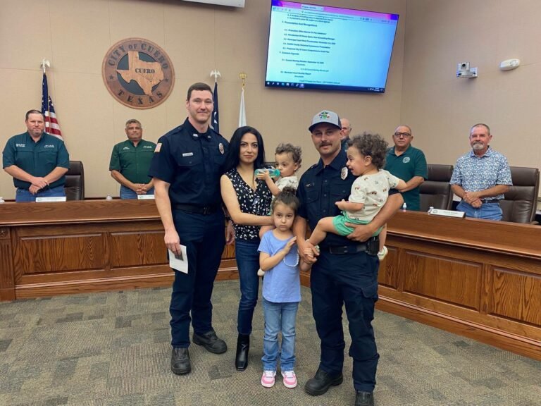 Cuero Fire Department Celebrates Promotion of Dillon Barrow to Fire Lieutenant