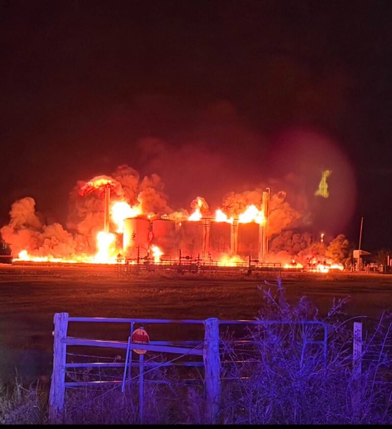 EARLY‑MORNING EXPLOSION SHAKES MOULTON; FIRE CONTAINED BUT STILL BURNING