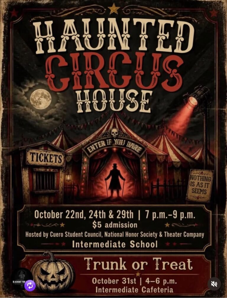 Cuero Intermediate School to Host Haunted Circus House and Trunk‑or‑Treat Events This Halloween Season
